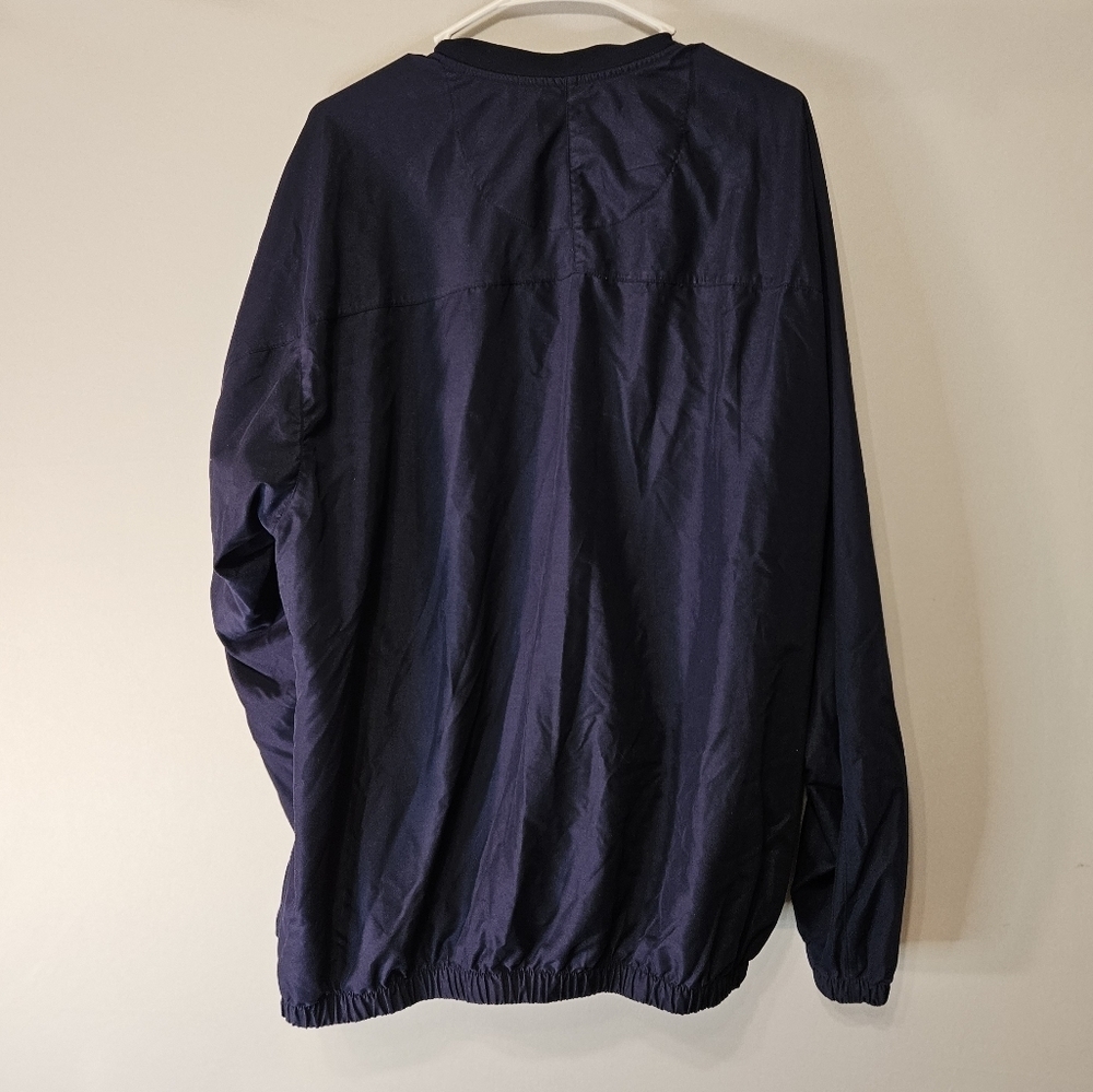 Footjoy FJ Pullover Windreaker Mens XL Solid Navy Blue V Neck Jacket Golf - Picture 5 of 7